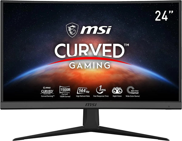MSI Optix 24 Inch G24C6 (1920 x 1080) VA Curved 144Hz 1MS Gaming Monitor - Anigma