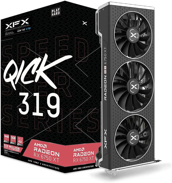 XFX Speedster MERC319 Radeon RX 6750XT Black Gaming Graphics Card with 12GB GDDR6 - Anigma