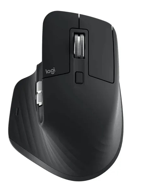 Logitech MX Master 3 Wireless Mouse, Bluetooth or 2.4GHz USB Receiver, Ultrafast Scrolling, 4000 DPI Any Surface Tracking, 7 Button, Rechargeable - Graphite - Anigma