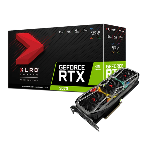 PNY GeForce RTX 3070 XLR8 Gaming EPIC-X RGB Triple Fan 8GB GDDR6 - Anigma