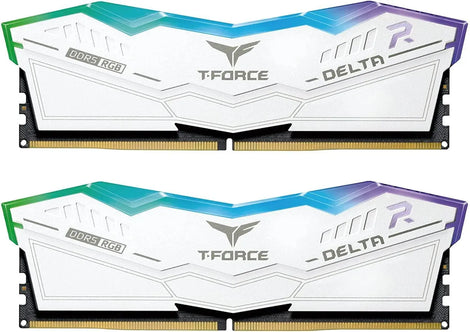Team T-FORCE DELTA RGB 6000Mhz 32GB (2x16GB) White (DDR5) - Anigma