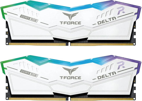 Team T-FORCE DELTA RGB 6000Mhz 32GB (2x16GB) DDR5 (INTEL XMP & AMD EXPO) White - Anigma