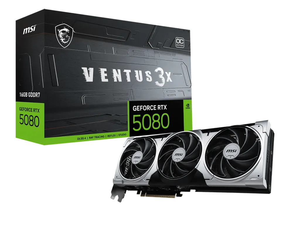 Msi ventus geforce rtx 5080 16gb gddr7 3x oc plus preorder april 2025