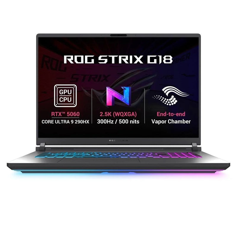 ASUS ROG Strix G18 G815LM Laptop | Intel Core Ultra 9 290HX Plus | RTX 5060 8GB | 32GB DDR5 | 1TB SSD | 18" 2.5K 300Hz | Win 11 | Eclipse Gray