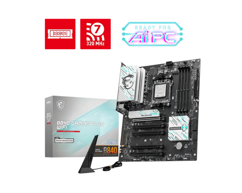 MSI B840 Gaming Plus WiFi DDR5 (AM5 ATX Motherboard)