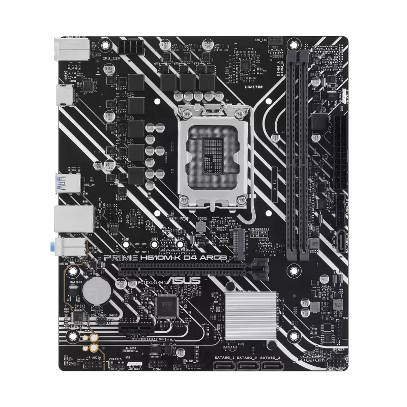 ASUS PRIME H610M-K D4 ARGB DDR4 Micro-ATX Motherboard - Anigma