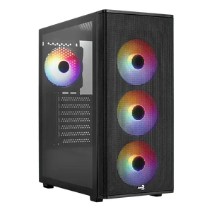 Aerocool Designer Mid-Tower Gaming Case (4x 120mm ARGB Fans Included)