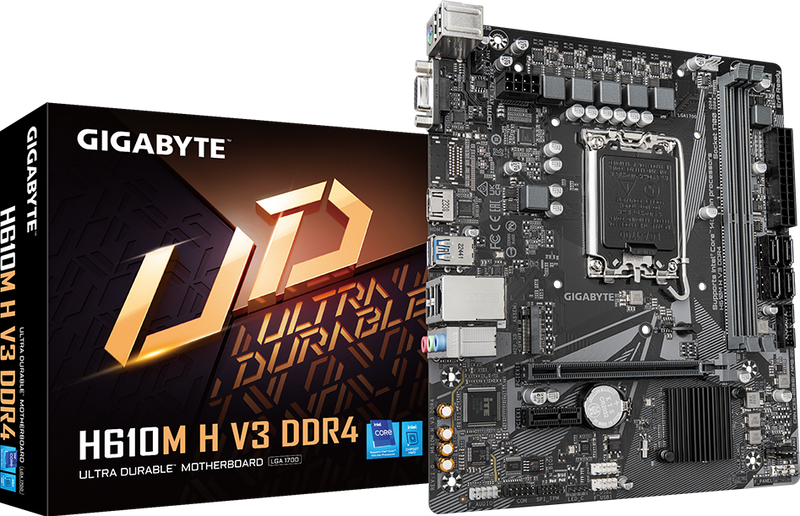GIGABYTE H610M H V3 DDR4 - Front View