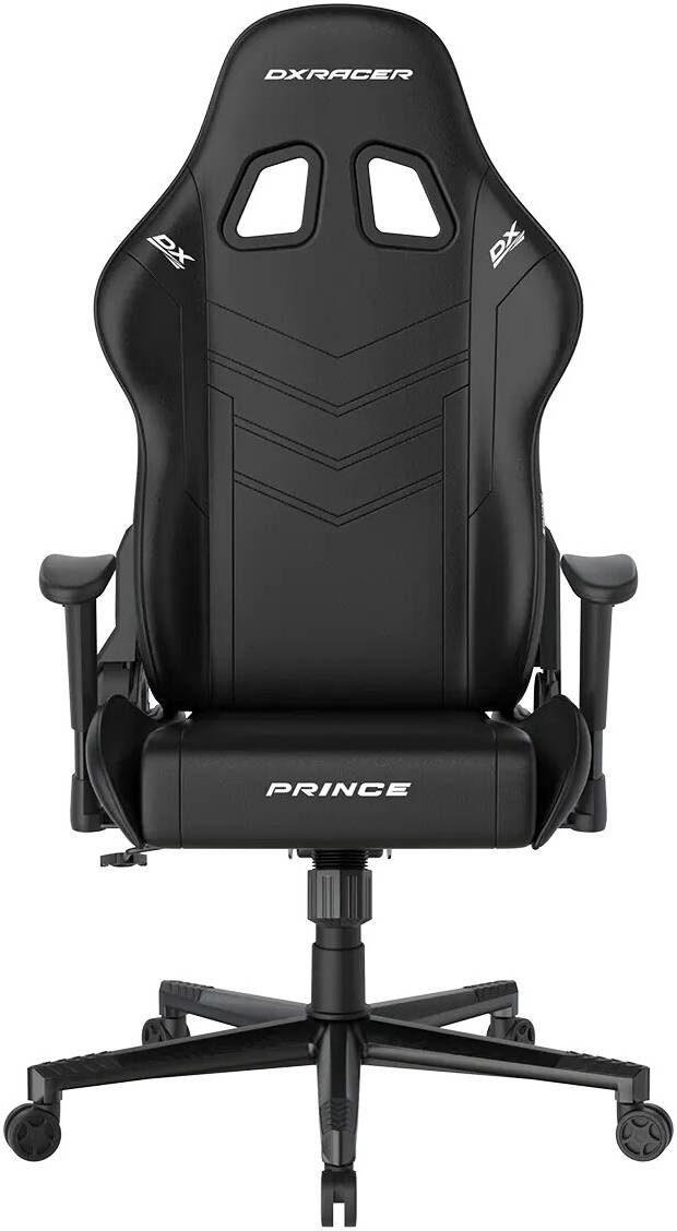 DXRacer P132 Prince Series Gaming Chair | PU Leather | 150kg | 135° Recline | Headrest + Lumbar | Black