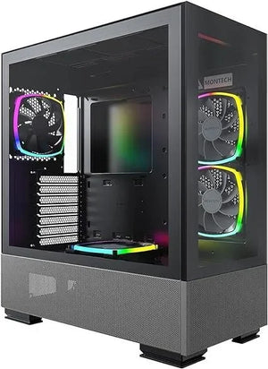 Montech Sky Two ATX Case (4x 120mm ARGB Fans Included) Black