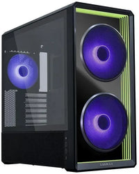 Lian Li LANCOOL 217 INF Black Infinity Mirror Computer Case, Mid-Tower ATX PC Case, Black