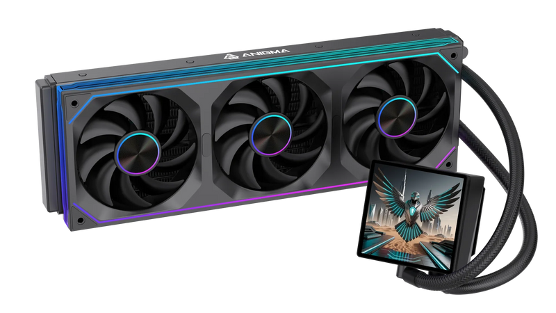 Anigma AN I 360 ARGB LCD Liquid Cooler Black