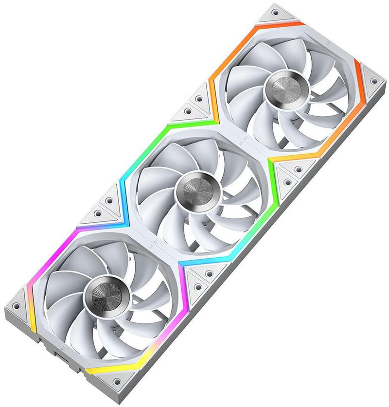 Jungle Leopard Galaxy Block ARGB PWM 120mm Fan White Reverse 3-Pack