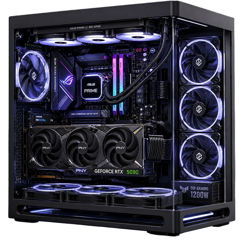 Top Notch Multipurpose Build Ryzen 9950x3D RTX 5090 64GB DDR5 1TB M.2 PC