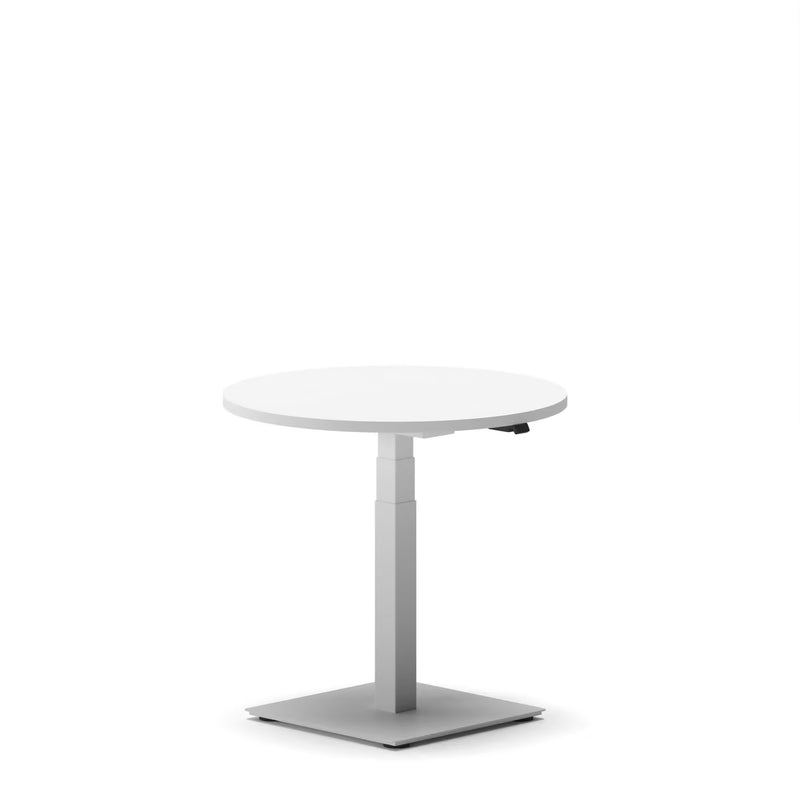Navodesk SOLO Electric Standing Desk White | Single-Leg | 63-128cm | Motorized | Square Base