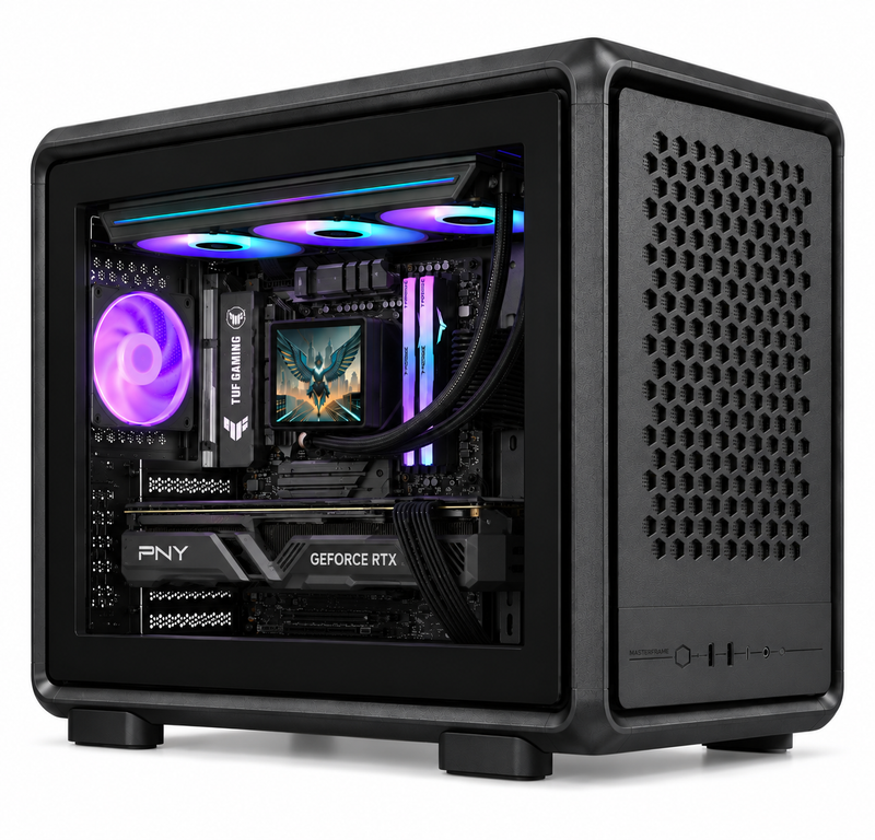 Premium Mini AMD Ryzen 7 7800X3D RTX 5070 Ti 16GB 32GB DDR5 1TB M.2 SSD Gaming PC