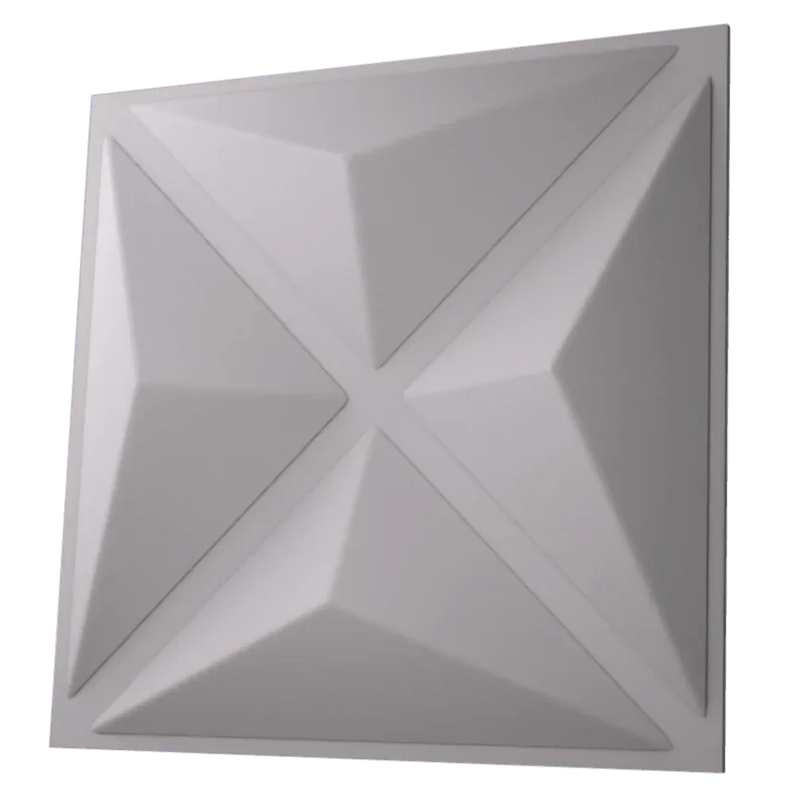 Anigma 3D PVC Wall Panels, Quadro Shape, Black/White, Easy Installation, 12 pieces - Anigma