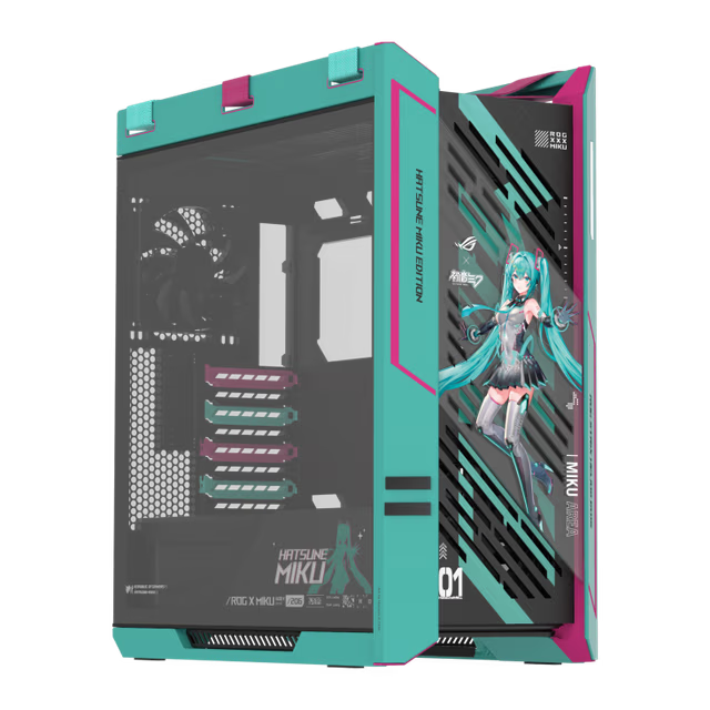 ASUS ROG Strix Helios II Hatsune Miku Edition EATX Mid-tower Case With Glass Panels