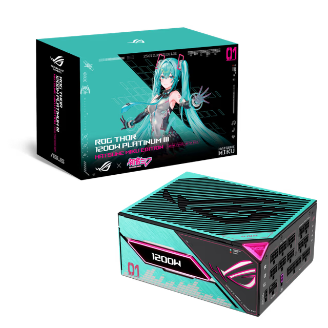 ASUS ROG Thor 1200W Platinum III Hatsune Miku Edition ATX 3.1 Power Supply
