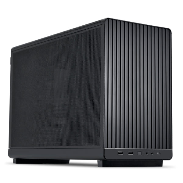 Lian Li A3-mATX Wood Edition Black - Front View