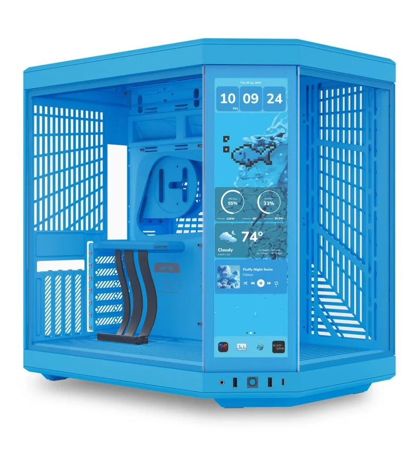 HYTE Y70 Touch Infinite Dual Chamber Mid-Tower Gaming Case - Blueberry Milk (No Fans Included)