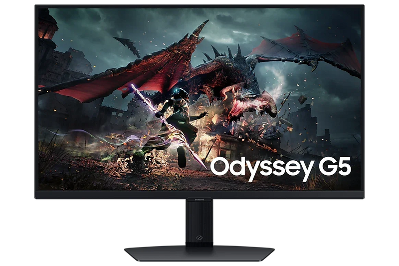 Samsung 27" Odyssey G50D QHD Gaming Monitor, 180Hz refresh rate & 1ms response time