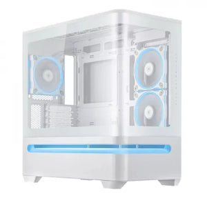 ASUS Prime AP202 ARGB Mid Tower Case White (Fans Included)