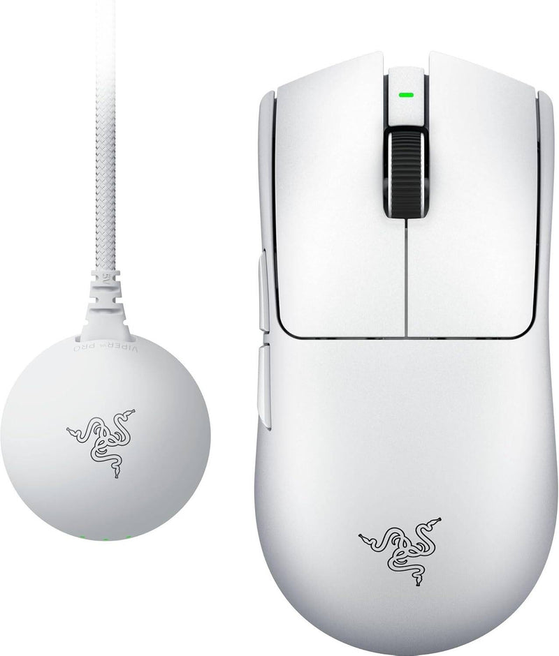 Razer Viper V4 Pro HyperSpeed Wireless 49g Focus Pro 50K 8000Hz Gaming Mouse - White