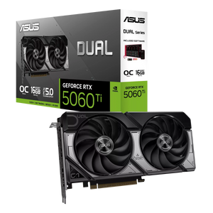 ASUS Dual GeForce RTX 5060 Ti 16GB GDDR7 OC Edition Graphics Card