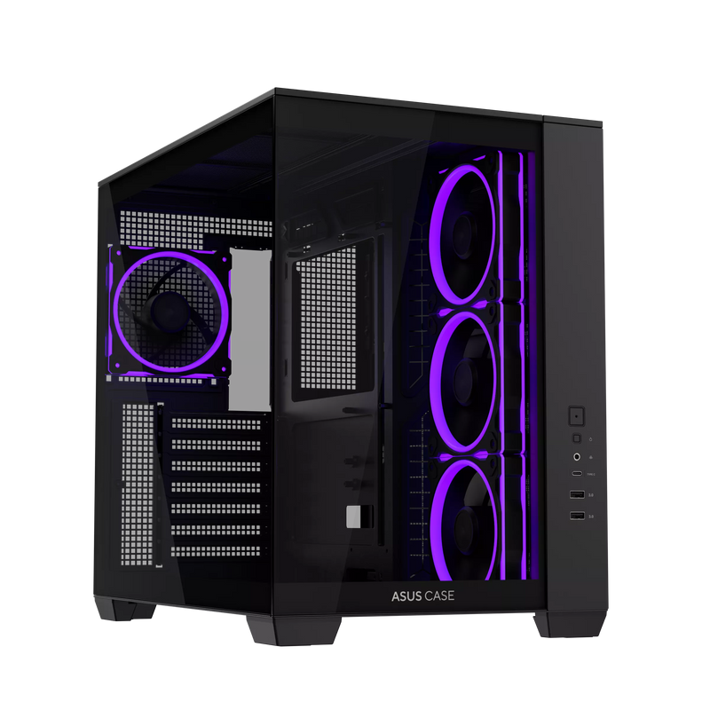ASUS A32 PLUS ATX Mid Tower Case Black | 4 ARGB Fans | 420mm GPU | 360mm Radiator | TG | USB-C