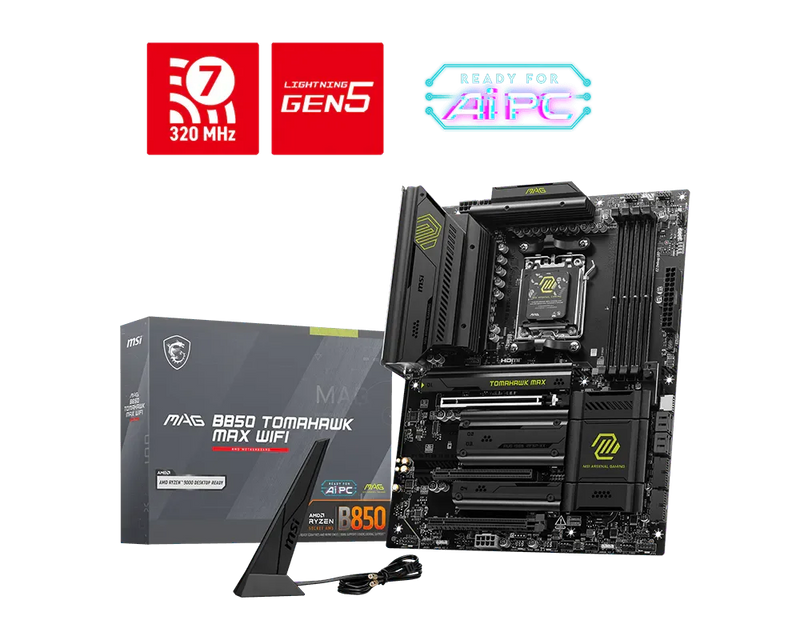 MSI MAG B850 TOMAHAWK MAX WiFi AMD AM5 ATX Motherboard