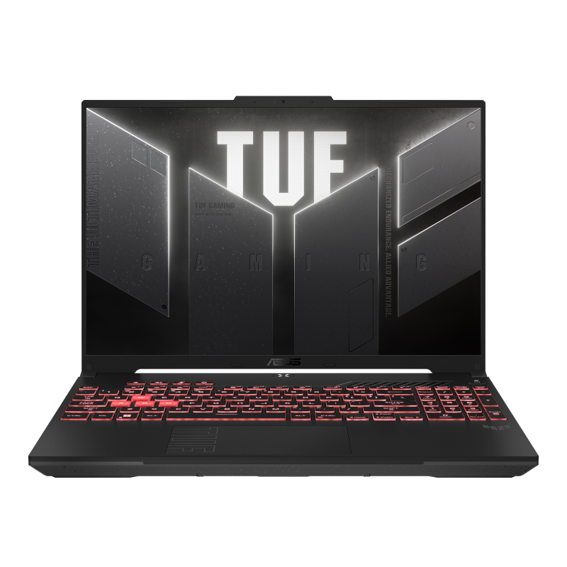 ASUS TUF Gaming A16 2024 - Front View with RGB Keyboard