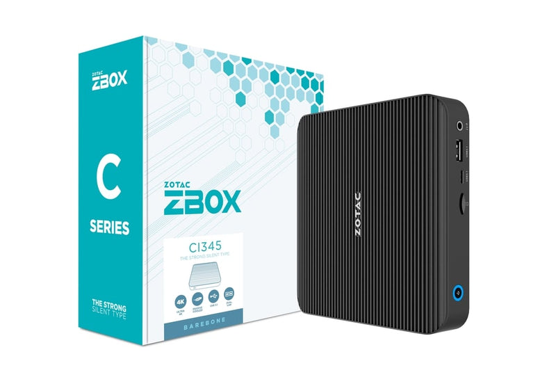 ZOTAC ZBOX edge CI345 Barebone Mini PC | Intel N150 | Fanless | Wi-Fi 7 | Dual GbE | Triple 4K Display | No RAM No SSD