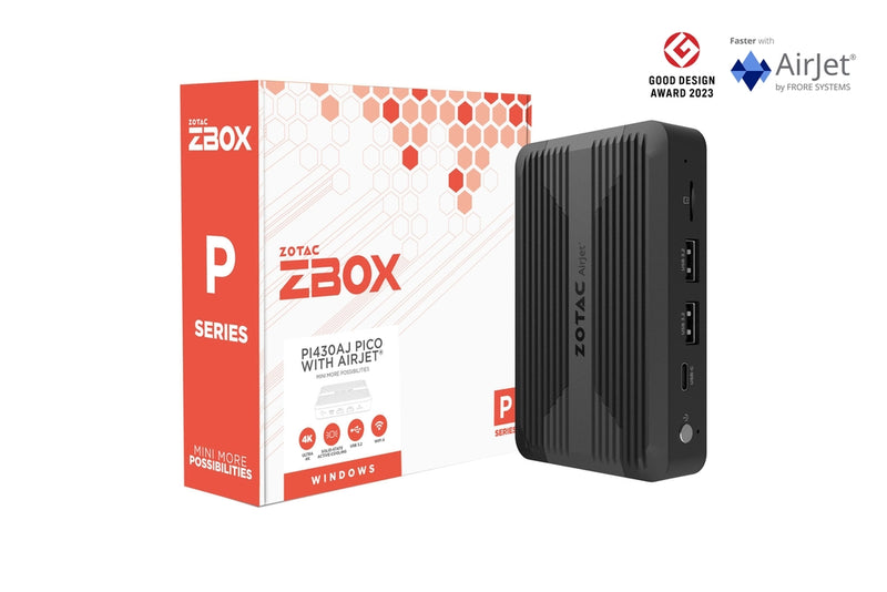 ZOTAC ZBOX pico PI430AJ AirJet Mini PC | Intel Core i3-N300 | 8GB LPDDR5 | 512GB NVMe | Triple 4K | Wi-Fi 6 | Win 11