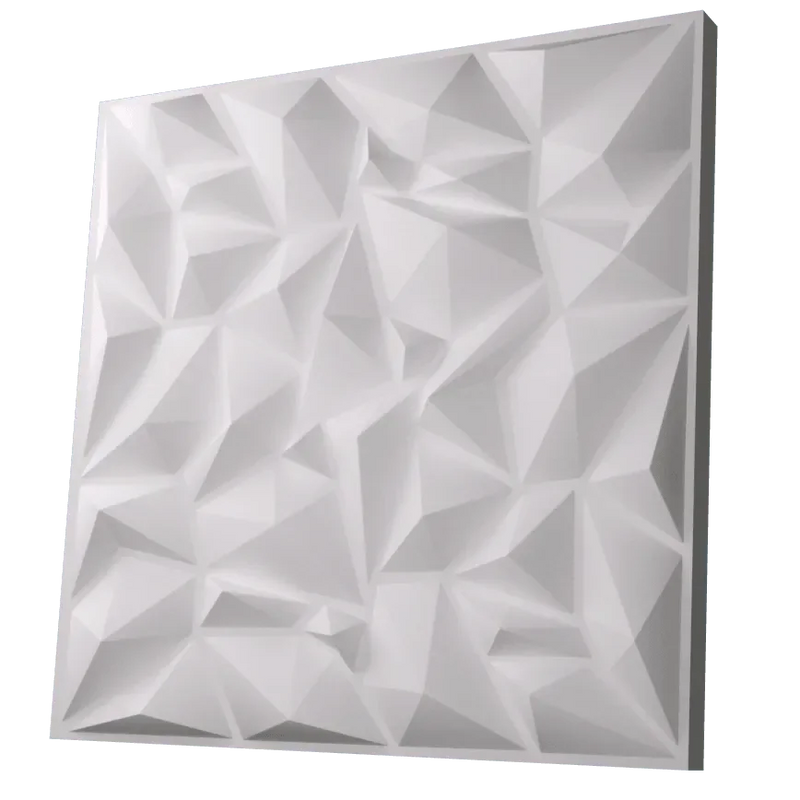 Anigma 3D PVC Wall Panels, Low Poly Shape, Black/White, Easy Installation, 12 pieces - Anigma