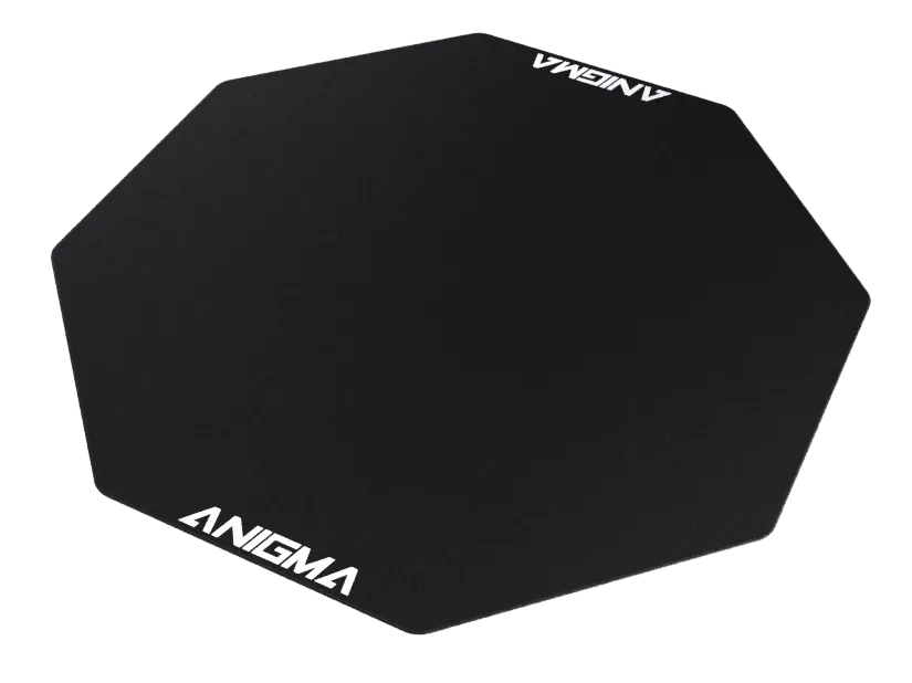Anigma Floor Pad, Gaming Chair Pad, AntiSlip, Black, 120cm in diameter